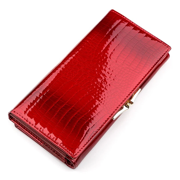 Гаманець жіночий стильний для купюр і карток ST Leather 18395 (S3001A) красивий Червоний - зображення 2