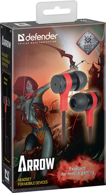 Наушники Defender Arrow Black-Red (64454) купить в интернет-магазине ...