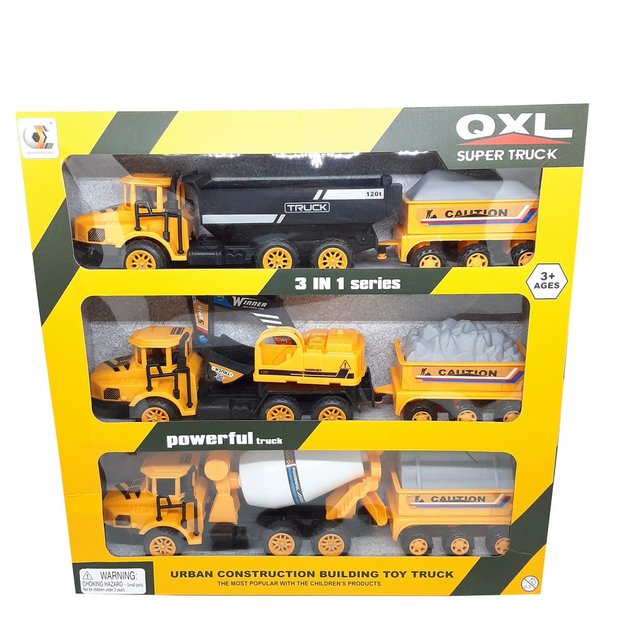 Игровой набор машинок Строительная техника QXL (бетономешалка ...