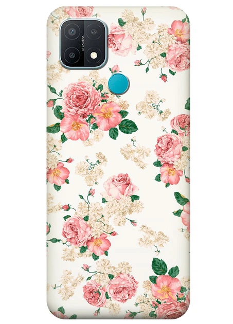 Силиконовый чехол ПринтОК для OPPO A15 - Букеты цветов - Фото 1 Силиконовый чехол ПринтОК для OPPO A15 - Букеты цветов - изображение 1