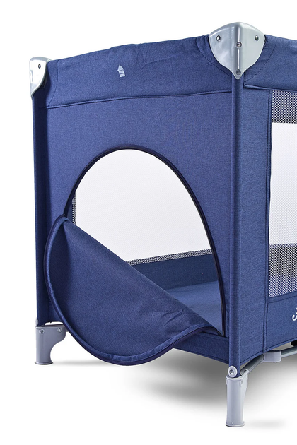 Манеж-кроватка 2 в 1 Caretero Basic Plus с колесами и матрасом + сумка для транспортировки Синий - Фото 4 Манеж-кроватка 2 в 1 Caretero Basic Plus с колесами и матрасом + сумка для транспортировки Синий - изображение 4