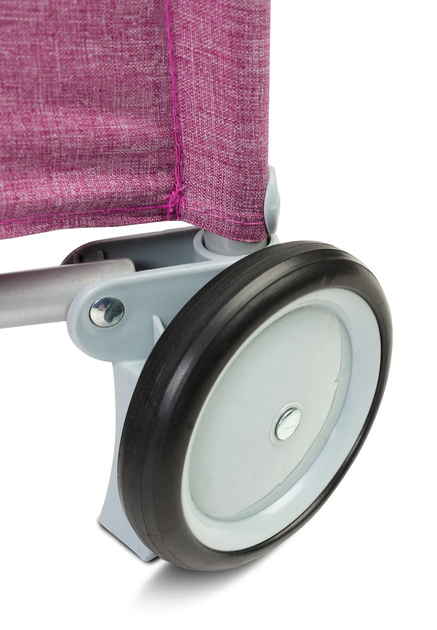 Манеж-ліжечко 2 в 1 Caretero Basic Plus з колесами і матрацом + сумка для транспортування Рожевий - зображення 4