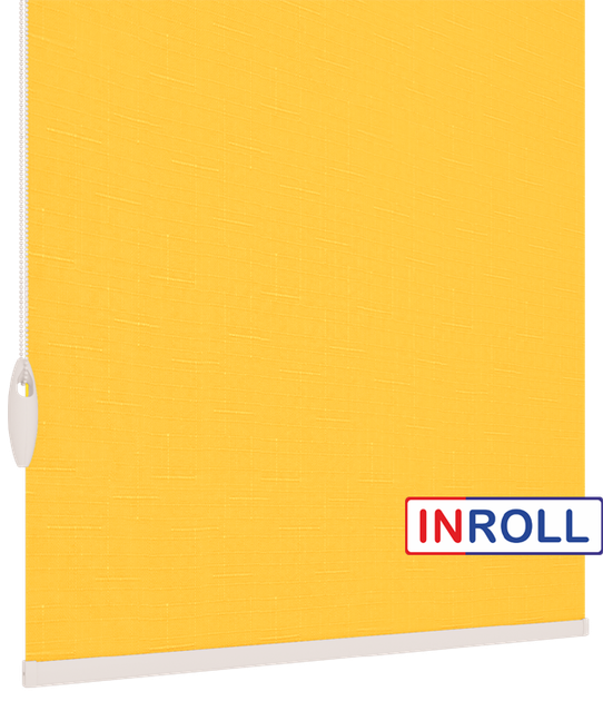 Ролета тканевая INROLL Есо-Mini 65х165 см Len Желтый 858 - изображение 4