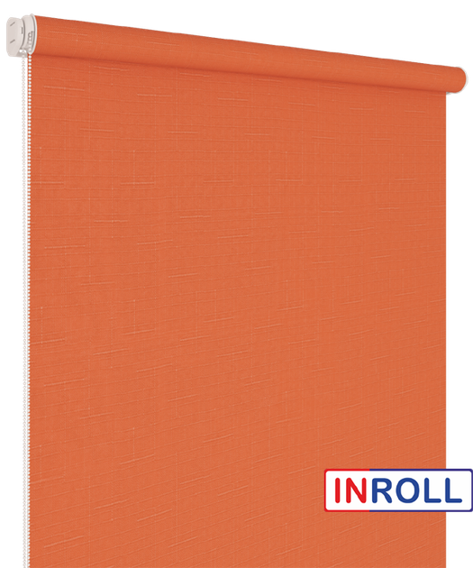 Ролета тканевая INROLL Есо-Mini 45х165 см Len Терракотово-оранжевый 860 - Фото 3 Ролета тканевая INROLL Есо-Mini 45х165 см Len Терракотово-оранжевый 860 - изображение 3