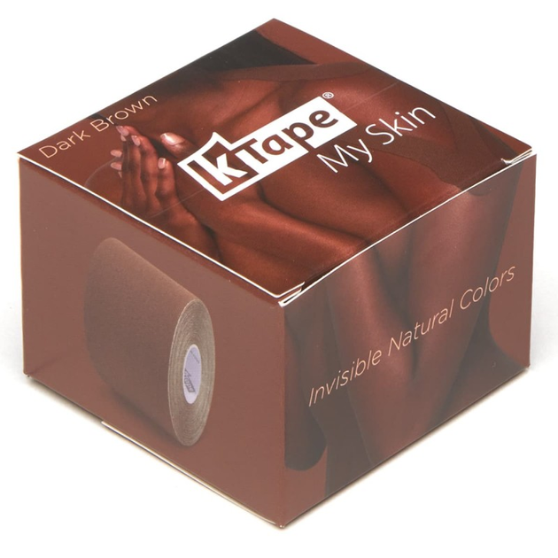 Хлопчатобумажный кинезио тейп K-Tape My Skin Dark Brown, 5 см х 5 м, темно-коричневый (100118) - изображение 2