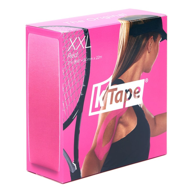 Хлопчатобумажный кинезио тейп K-Tape Red, 5 см х 22 м, розовый (100161) - изображение 2