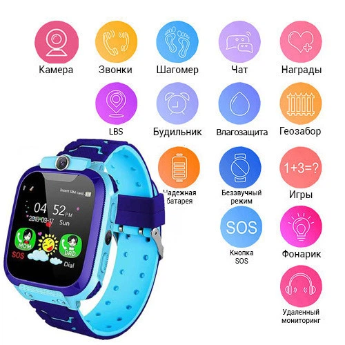 Смарт часы Smart Watch детские с GPS TD07S, Sim card + камера, blue - Фото 2 Смарт часы Smart Watch детские с GPS TD07S, Sim card + камера, blue - изображение 2