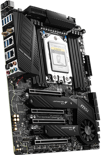 Материнская плата MSI TRX40 Pro WIFI (sTRX4, AMD TRX40, PCI-Ex16) - изображение 3