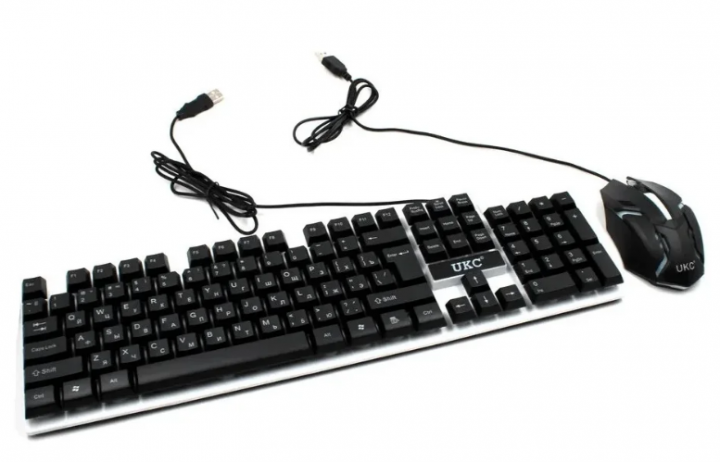 Проводная клавиатура c RGB подсветкой и мышкой UKC 5559 (5559-3) - изображение 7