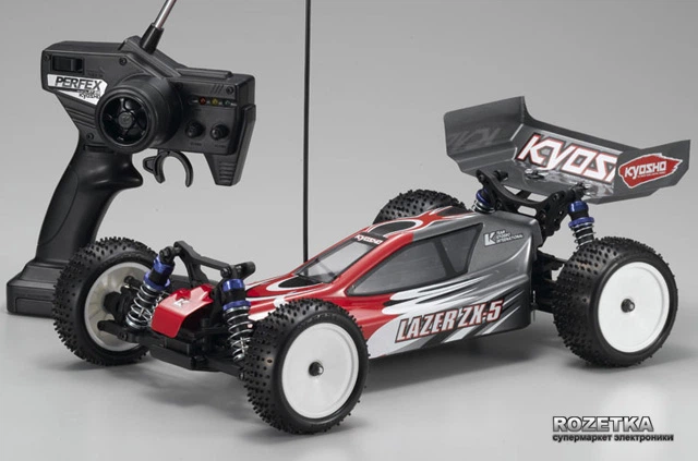 Модель автомобиля Kyosho Lazer ZX-5 Type 1 EP 4WD 1:10 (Black-Red