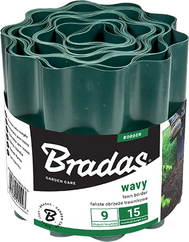 Садовый бордюр Bradas 9 м х 15 см Зеленый (OBFG 0915) - Фото 1 Садовый бордюр Bradas 9 м х 15 см Зеленый (OBFG 0915) - изображение 1