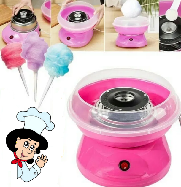 Аппарат для приготування солодкої сахарної вати Cotton Candy Maker №A2-39 Розовий - зображення 3