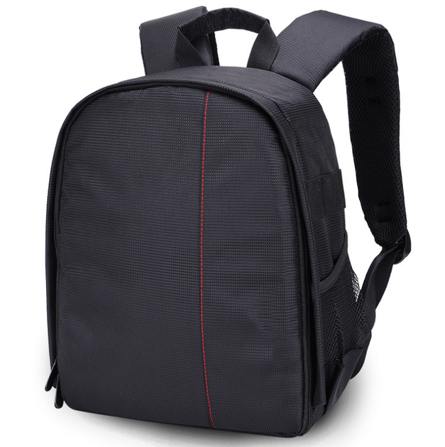 Рюкзак для фототехники Photo Bag Черный с красным фоторюкзак с креплением для штатива + дождевик + кодовый замочек-карабин (mrk7568) - Фото 5 Рюкзак для фототехники Photo Bag Черный с красным фоторюкзак с креплением для штатива + дождевик + кодовый замочек-карабин (mrk7568) - изображение 5