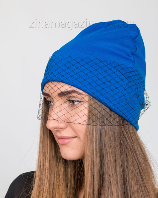 Женская вязаная шапочка с вуалью — купить товар онлайн с бесплатной доставкой до всему миру!