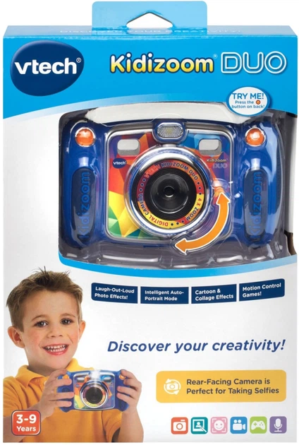 Детская цифровая фотокамера VTech Kidizoom Duo Blue (80-170803) (3417761708033) - Фото 7 Детская цифровая фотокамера VTech Kidizoom Duo Blue (80-170803) (3417761708033) - изображение 7