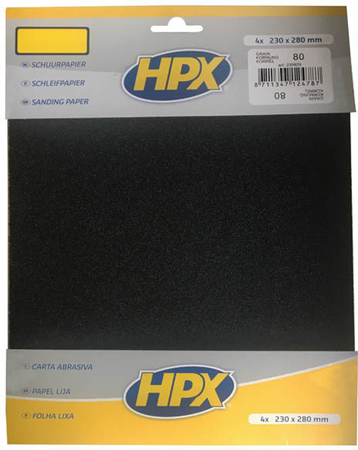 Абразивні аркуші HPX P80 для вологого шліфування 8 шт. (KOMPLEKT_235929) - зображення 2