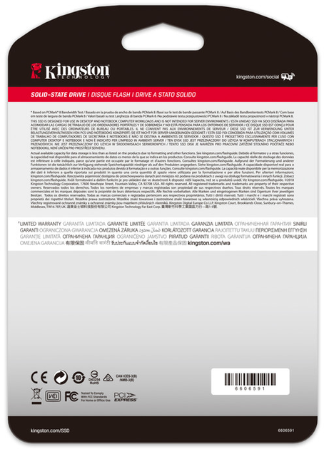 SSD диск Kingston A2000 500GB NVMe M.2 2280 PCIe 3.0 x4 3D NAND TLC (SA2000M8/500G) - изображение 4