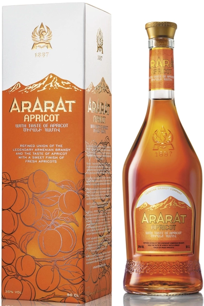 Напій алкогольний міцний ARARAT Apricot 0.5 л 35% (4850001005278) - зображення 1