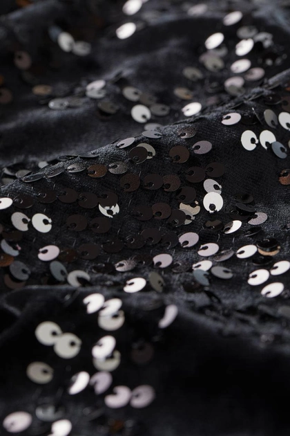 Велюровая юбка с пайетками H&M M Черный (0810386001) 