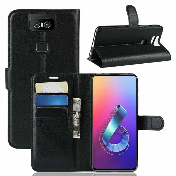Классический чехол-книжка Deexe Book Type для ASUS Zenfone 6 ZS630KL - Black - Фото 1 Классический чехол-книжка Deexe Book Type для ASUS Zenfone 6 ZS630KL - Black - изображение 1