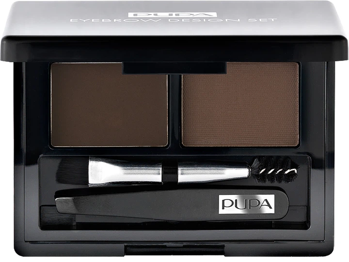 Zestaw do brwi Pupa Design Set 003 Dark Brown 1.1 g (8011607220397) - obraz 2