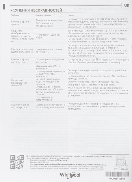 Духова шафа електрична Whirlpool W6 4PS1 OM4 P - зображення 18