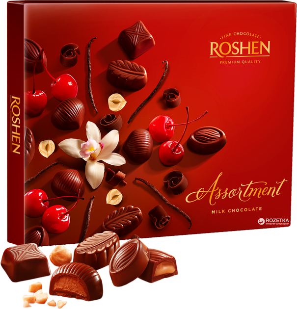 Упаковка конфет Roshen Assortment Elegant 145 г х 8 шт (4823077619168 ...