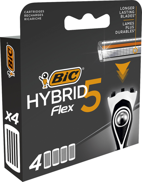 Сменные картриджи для бритья (лезвия) мужские BIC Flex 5 Hybrid 4 шт ...