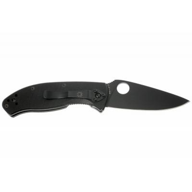 Ніж складний Spyderco Tenacious Black Blade (C122GBBKP) - изображение 2