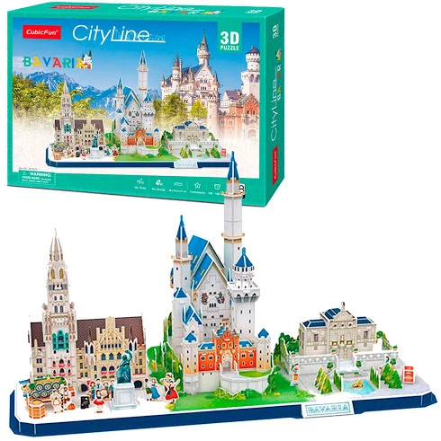 Тривимірна головоломка-конструктор CubicFun City Line Баварія (MC267h) (6944588202675) - зображення 3