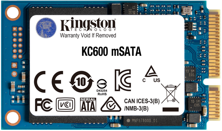 SSD диск Kingston KC600 1TB mSATA SATAIII 3D NAND TLC (SKC600MS/1024G) - зображення 1
