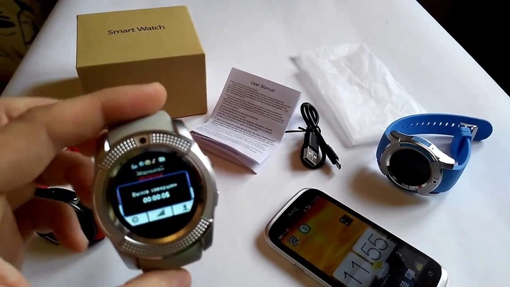 Умные смарт-часы Smart Watch Phone V8 Pink (RO-13676) - изображение 3