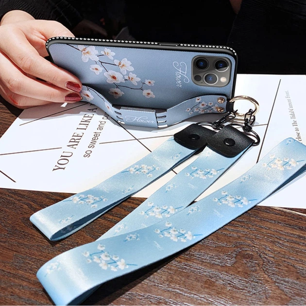 Чехол Lanyard для Iphone 12 Pro бампер с ремешком Blue - Фото 2 Чехол Lanyard для Iphone 12 Pro бампер с ремешком Blue - изображение 2