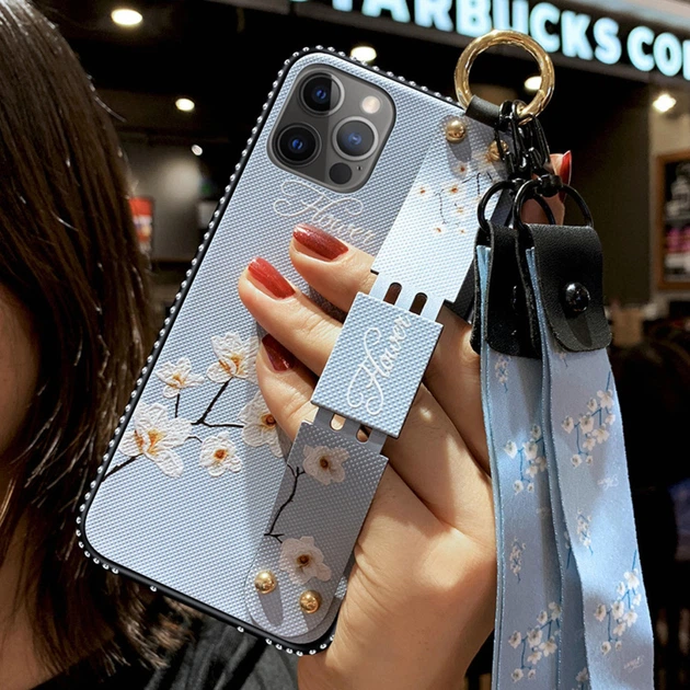 Чехол Lanyard для Iphone 12 Pro бампер с ремешком Blue - Фото 4 Чехол Lanyard для Iphone 12 Pro бампер с ремешком Blue - изображение 4