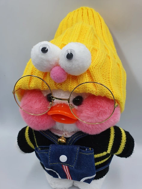 М'яка іграшка качка "Сafe-mimi duck" в светрі і жовтої шапці, 30 див. - зображення 3