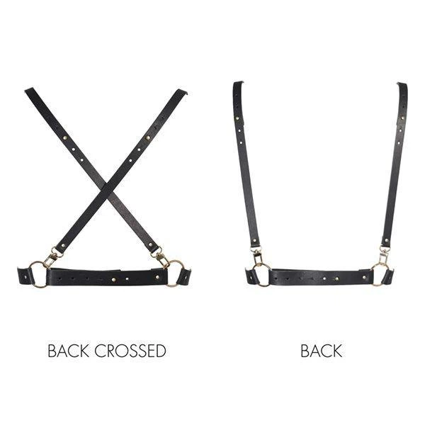 Портупея Bijoux Indiscrets MAZE - X Harness Black, экокожа - изображение 2