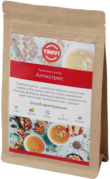 Чай трав'яний розсипний Trevi Антистрес 100 г від Rozetka на платформі USKIDKA Акція на Чай трав'яний розсипний Trevi Антистрес 100 г від Rozetka