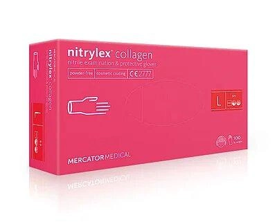 Рукавички MERCATOR MEDICAL NITRYLEX L Рожеві 100 шт - зображення 1