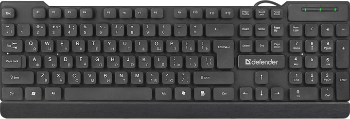 Клавіатура дротова Defender Element HB-190 USB Black (45191) - зображення 1