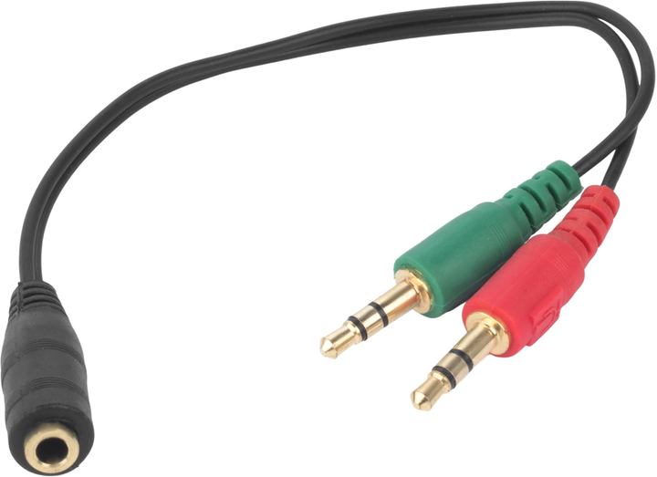 Переходник ProfCable 4pin 3.5 мм F - 2 x 3pin 3.5 мм M 0.2 м Black (11 ...