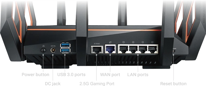 Маршрутизатор Asus ROG Rapture GT-AX11000 WiFi6 / AX11000 / 2.5G