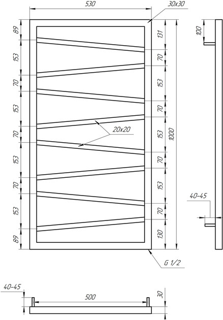 Сушка для рушників Genesis Light Електричний 100x53x3 - зображення 3