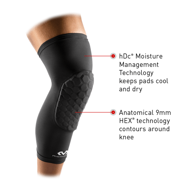 Компрессионный Наколенник с Защитой(пара) McDavid Extended Compression Leg Sleeve with Hexpad(6446(White)) L Білий - Фото 5 Компрессионный Наколенник с Защитой(пара) McDavid Extended Compression Leg Sleeve with Hexpad(6446(White)) L Білий - изображение 5