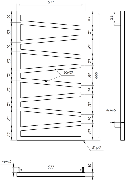 Сушка для рушників Genesis Електричний 120x53x3 - зображення 8