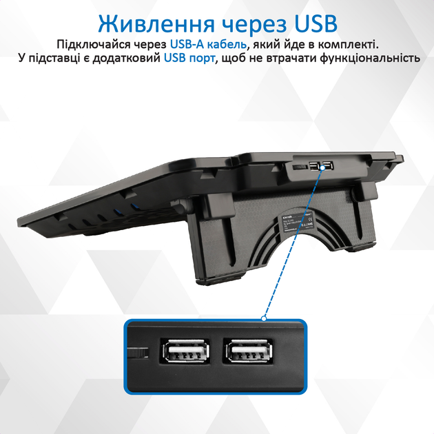 Підставка для охолодження ноутбука Promate AirBase-1 Black (airbase-1.black) - зображення 6