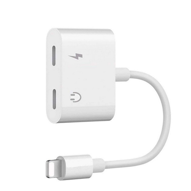 Адаптер переходник Alitek для наушников и зарядки Lightning к iPhone ...