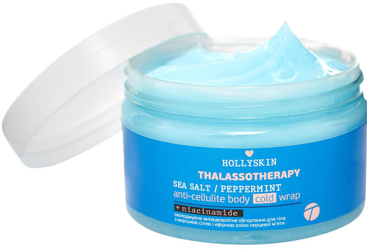 Обертывание для тела Hollyskin Thalassotherapy Охлаждающее Антицеллюлитное с морской солью и эфирным маслом перечной мяты 250 мл (4823109700499) 