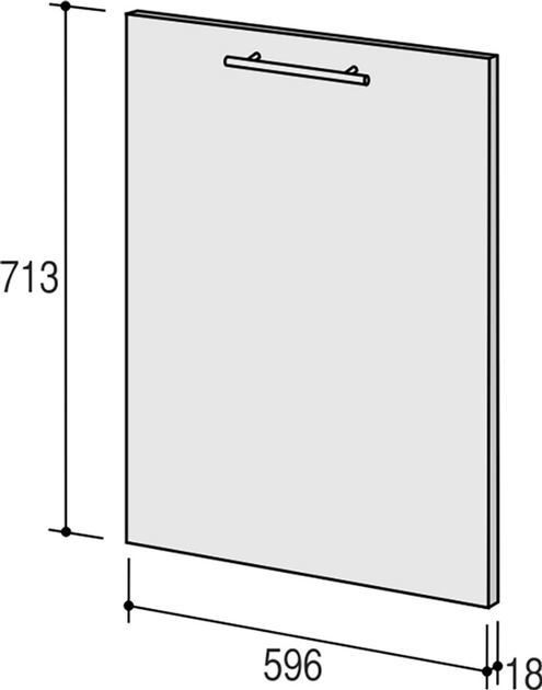 Фасад для посудомоечной машины 60 см Калипсо Белый 59х71х1 ЛДСП Россия арт. 10189465