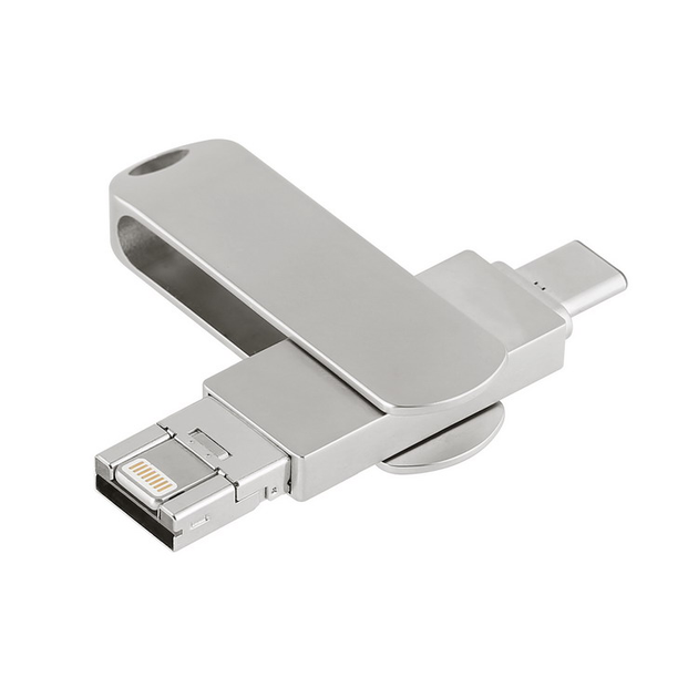 Флешка Flash Drive 256 Gb гб 3в1 Type-C, Lightning, Usb для Apple ...