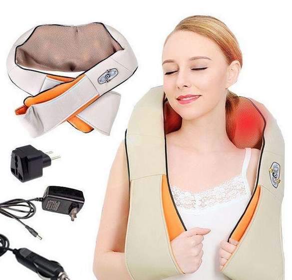 Роликовий масажер Massager of neck kneading для шиї і спини 15607 - зображення 2